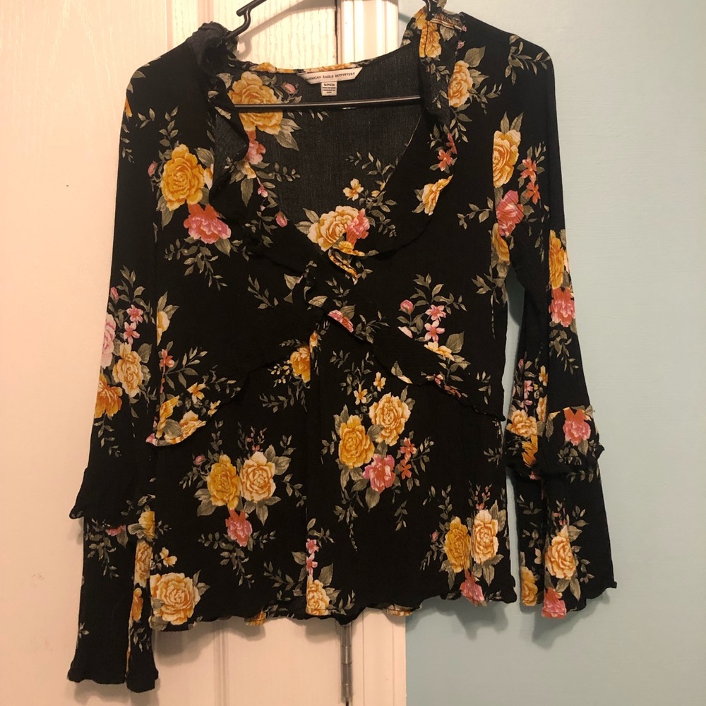 American Eagle Floral Blouse